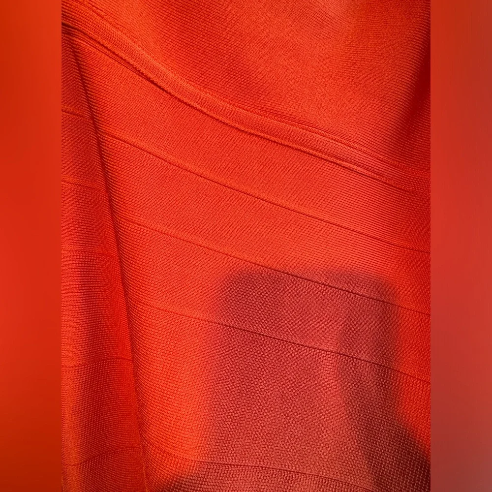 Orange One Shoulder Bandage Dress (Hervé Léger/F21) - Picture 3 of 6